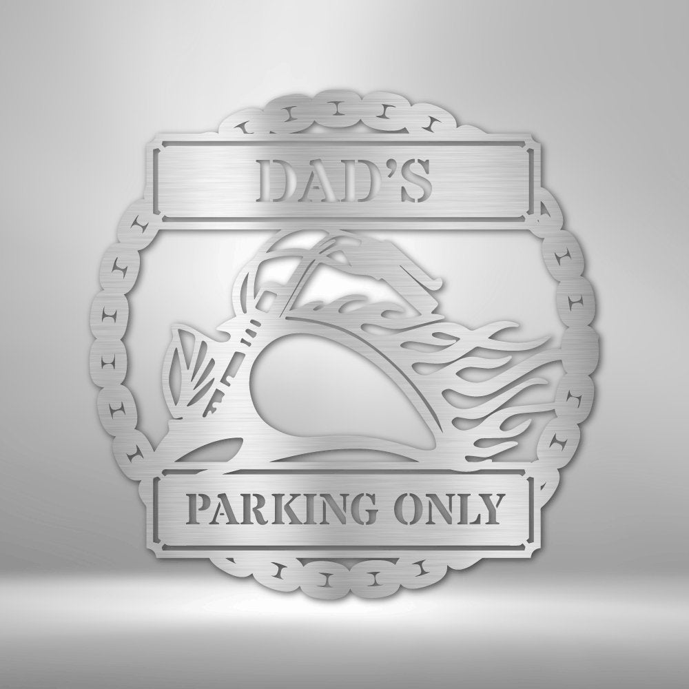 Hog Parking Plaque Personalized Name Text Steel SignCustomly Gifts