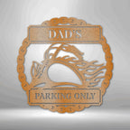 Hog Parking Plaque Personalized Name Text Steel SignCustomly Gifts
