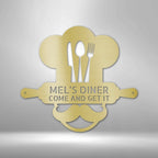 Home Chef Personalized Name Text Steel SignCustomly Gifts