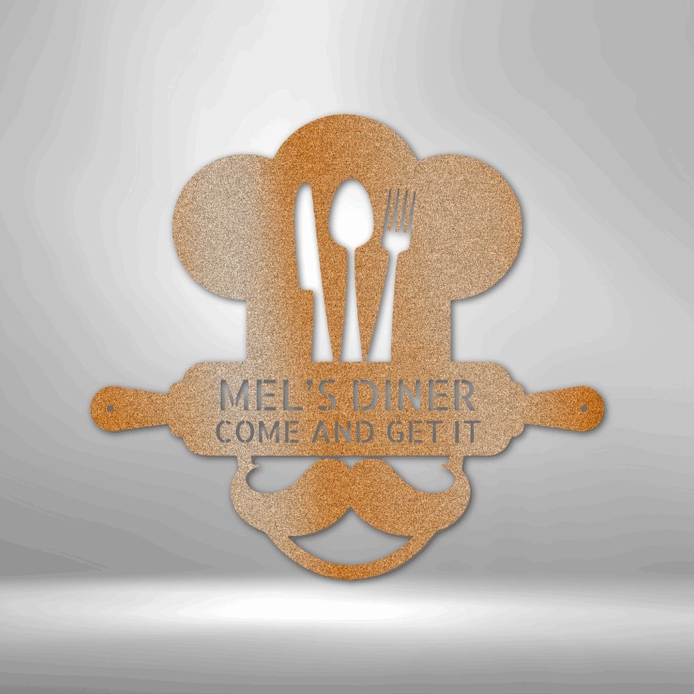 Home Chef Personalized Name Text Steel SignCustomly Gifts