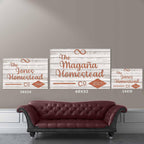 Homestead Co Infinity Light Wood Burnt Copper Cut Metal Effect Personalized CanvasCustomly Gifts