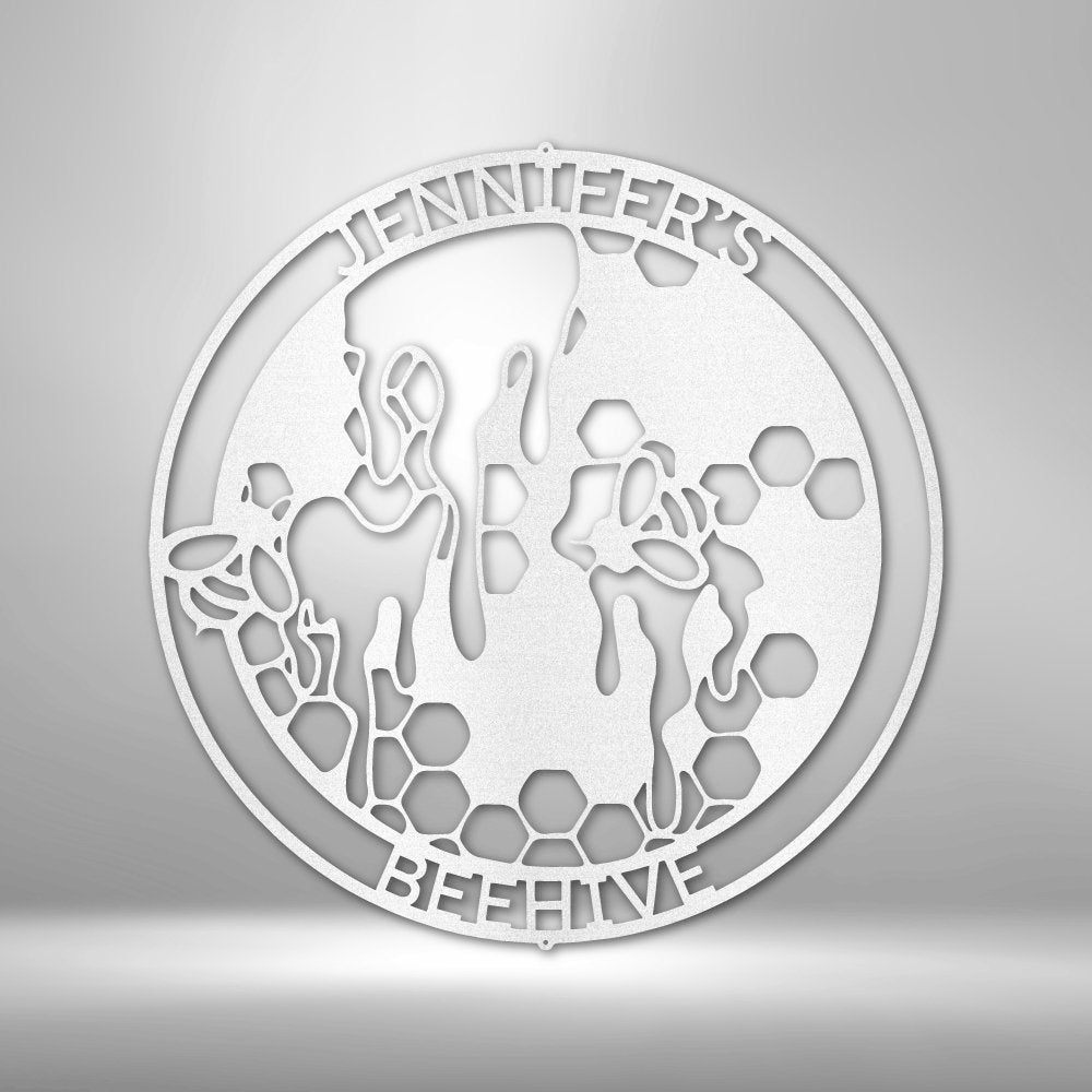 Honey Bee Personalized Name Text Steel SignCustomly Gifts