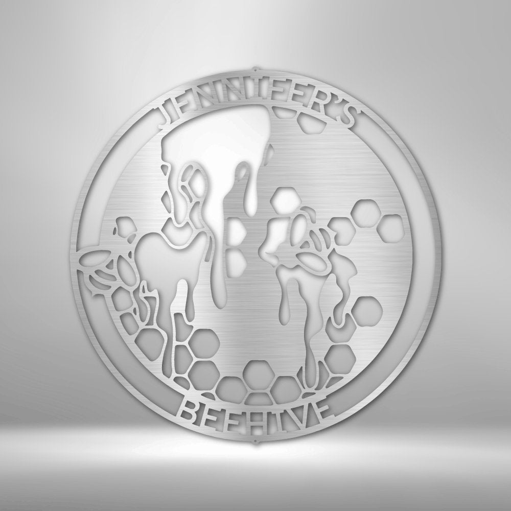 Honey Bee Personalized Name Text Steel SignCustomly Gifts