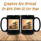 Horse Sunrise Field V2 Personalized Multi-Names Directional Sign MugCustomly Gifts