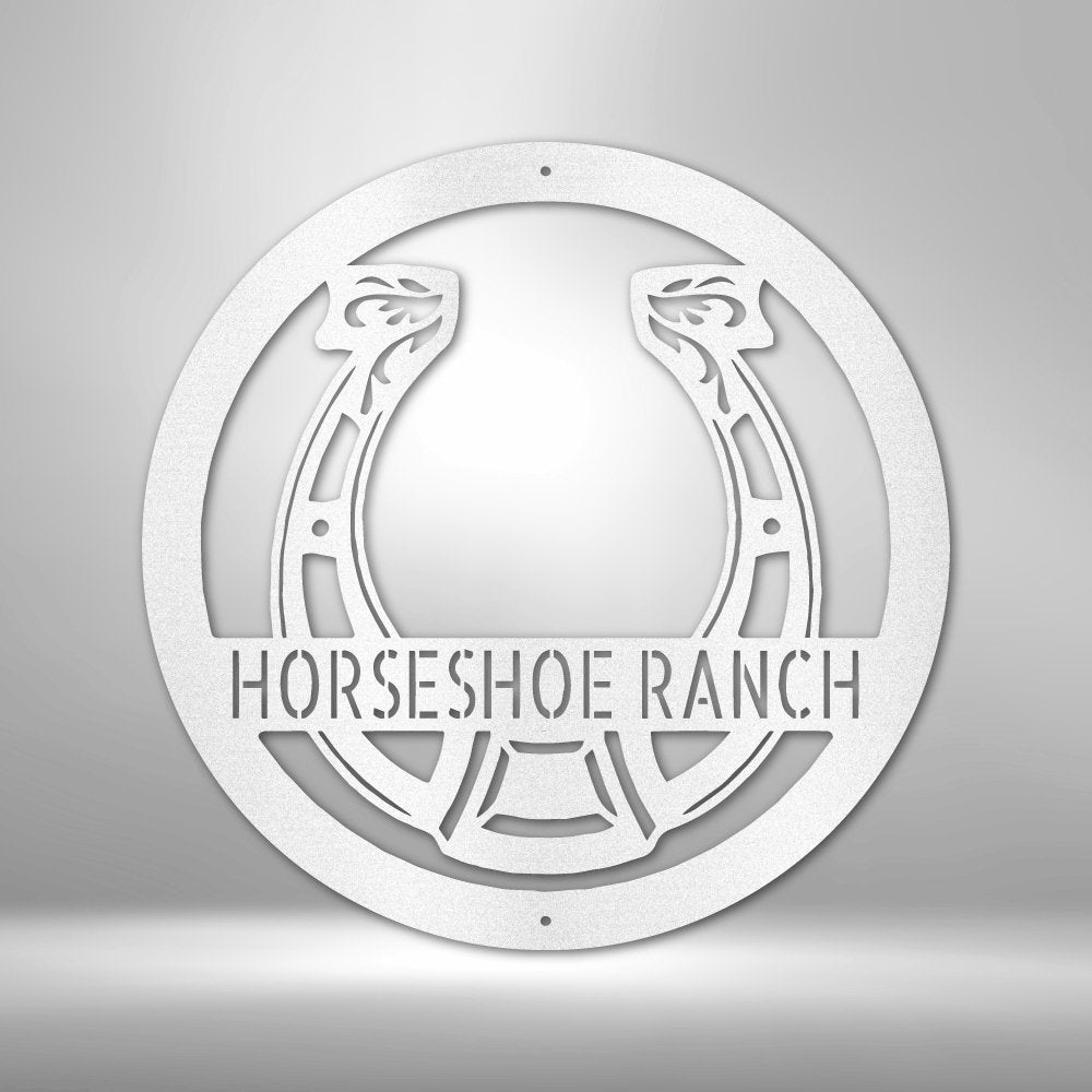 Horseshoe Personalized Name Text Steel SignCustomly Gifts