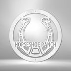 Horseshoe Personalized Name Text Steel SignCustomly Gifts