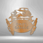 Hot Rod Mechanic Personalized Name Text Steel SignCustomly Gifts