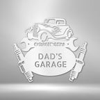 Hot Rod Mechanic Personalized Name Text Steel SignCustomly Gifts