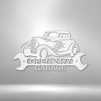 Hot Rod Shop Personalized Text Steel SignCustomly Gifts