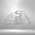 Hot Rod Shop Personalized Text Steel SignCustomly Gifts