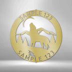 Howling Wolf Personalized Name Text Steel SignCustomly Gifts