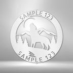 Howling Wolf Personalized Name Text Steel SignCustomly Gifts