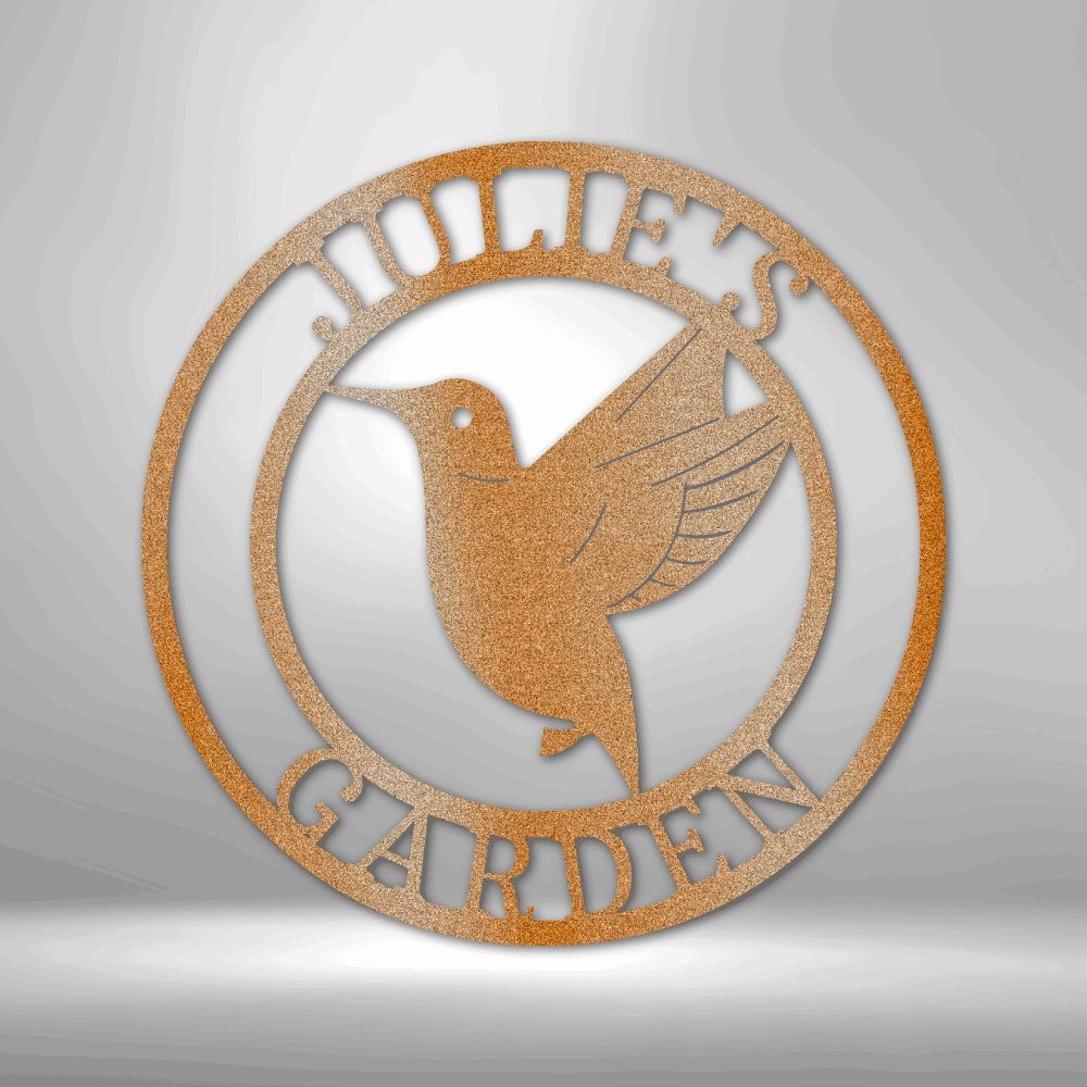 Humming Bird Personalized Name Text Steel SignCustomly Gifts