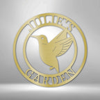 Humming Bird Personalized Name Text Steel SignCustomly Gifts