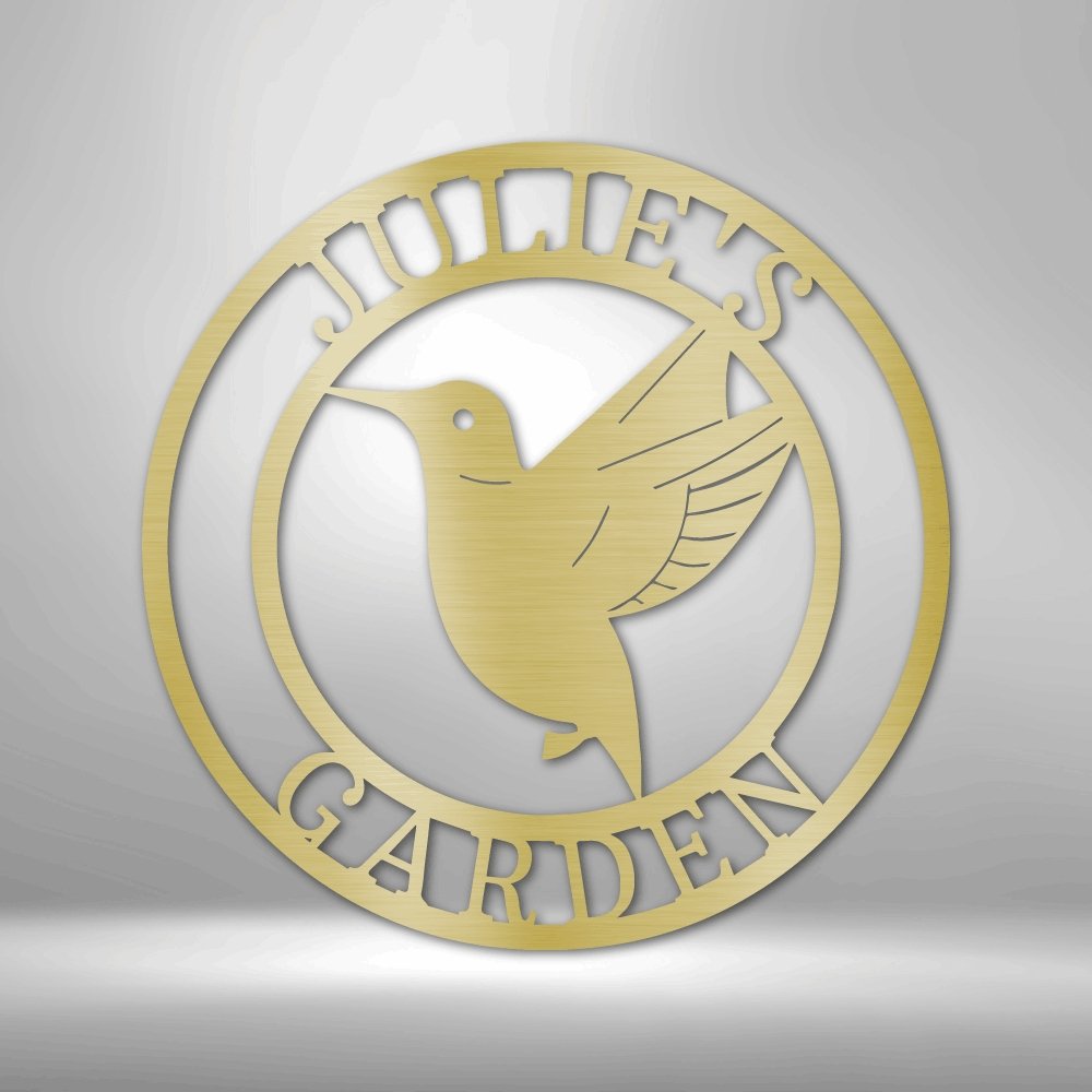 Humming Bird Personalized Name Text Steel SignCustomly Gifts