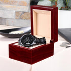 I Hooked The Best Dad Engraved Stainless Steel WatchCustomly Gifts