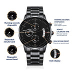 I Hooked The Best Dad Engraved Stainless Steel WatchCustomly Gifts
