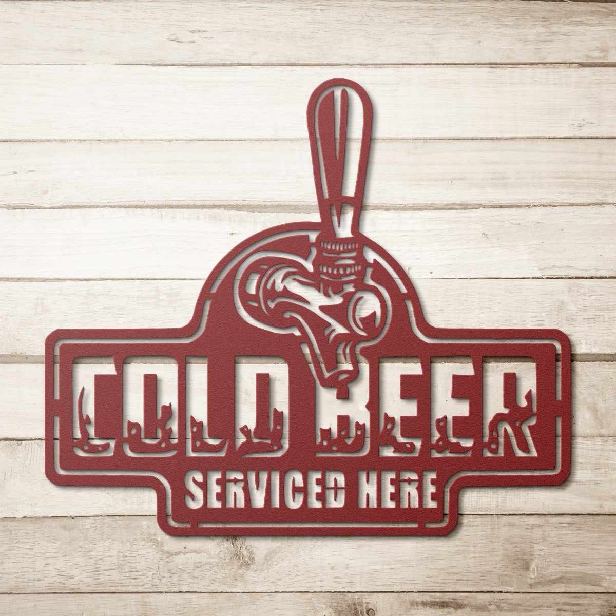 Ice Cold Beer Served Here 2 Steel Metal Sign Wall ArtCustomly Gifts