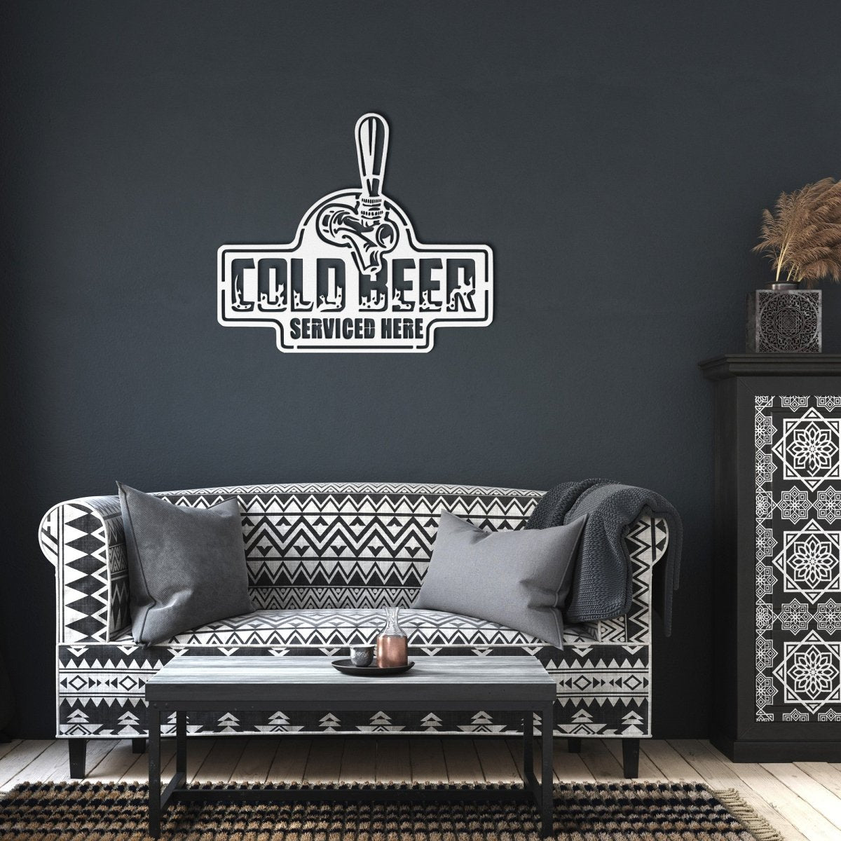 Ice Cold Beer Served Here 2 Steel Metal Sign Wall ArtCustomly Gifts