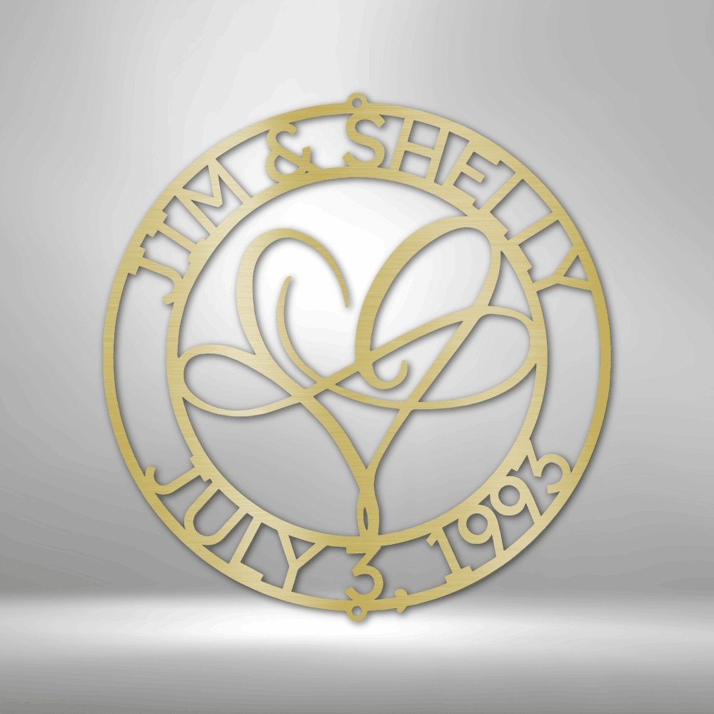 Infinite Love Personalized Name Text Steel SignCustomly Gifts