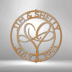 Infinite Love Personalized Name Text Steel SignCustomly Gifts