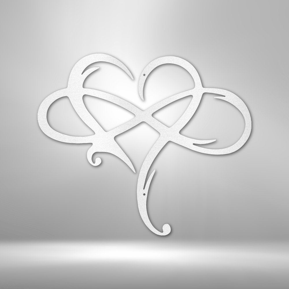 Infinity and Heart - Steel SignCustomly Gifts