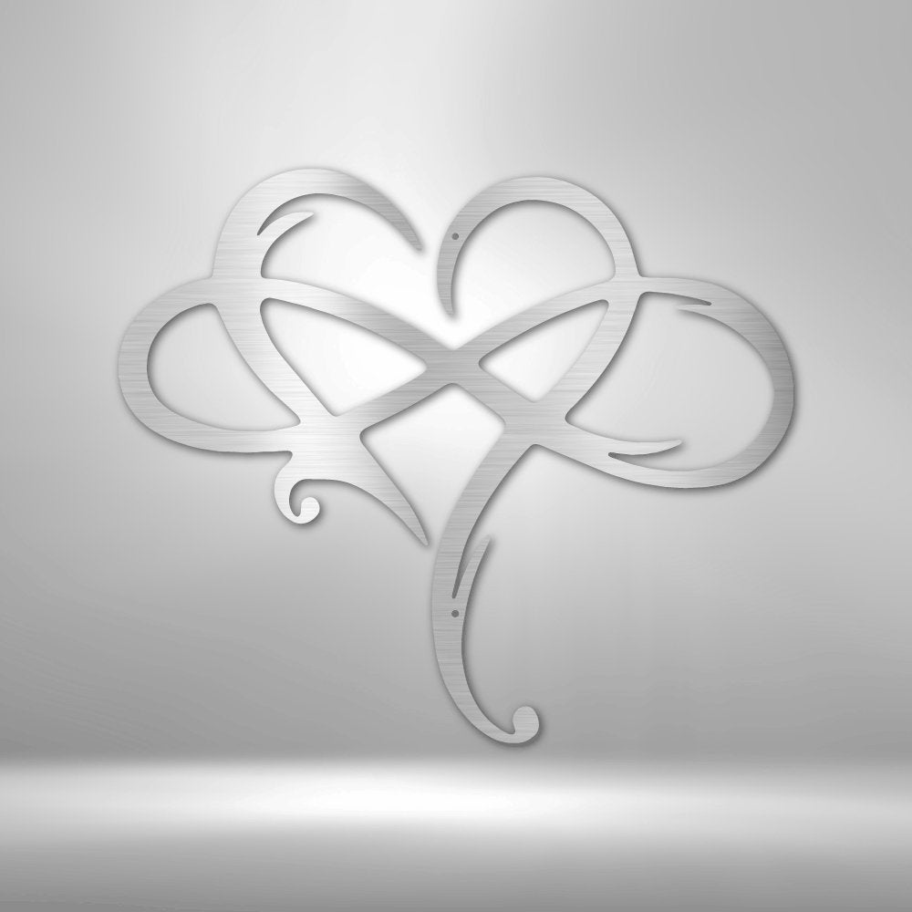 Infinity and Heart - Steel SignCustomly Gifts