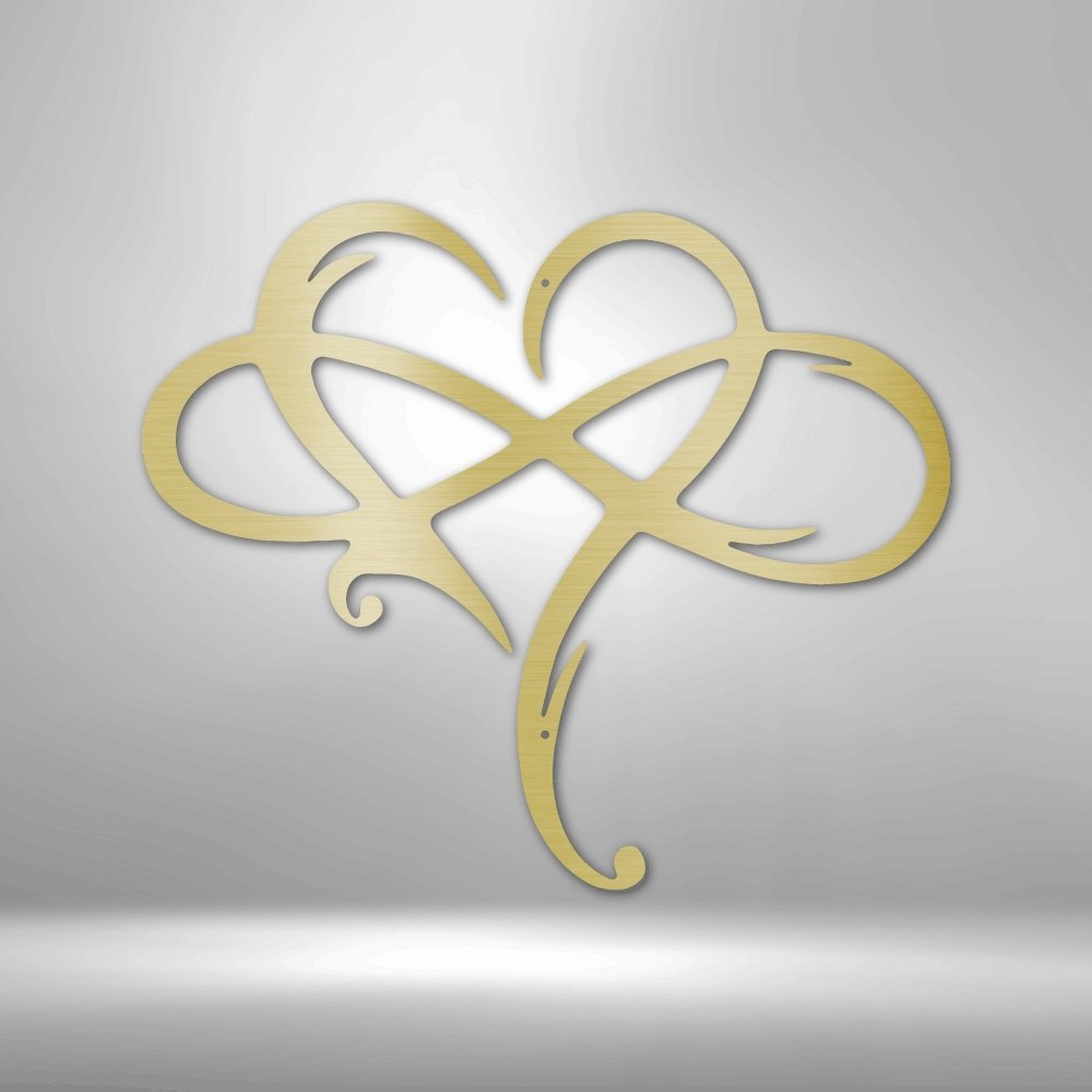Infinity and Heart - Steel SignCustomly Gifts