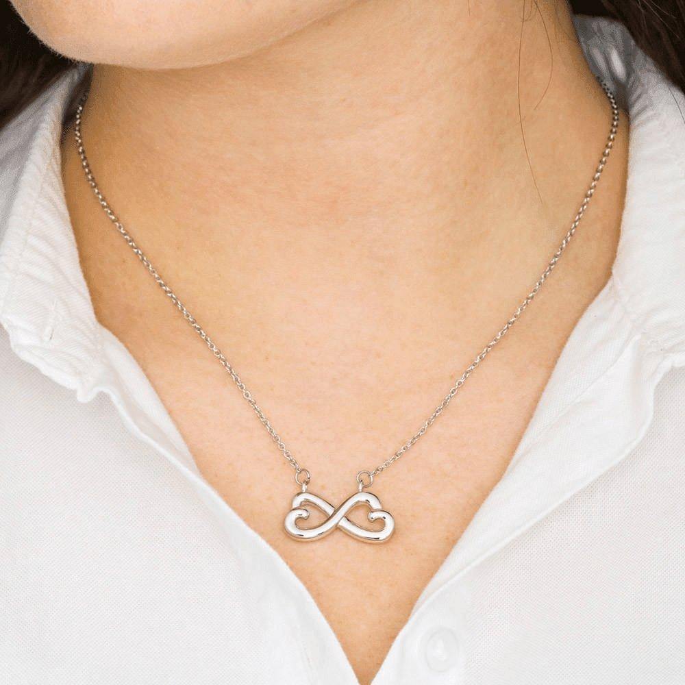 Infinity Hearts Necklace Daughter Best Gift At Christmas Personalized Insert CardCustomly Gifts