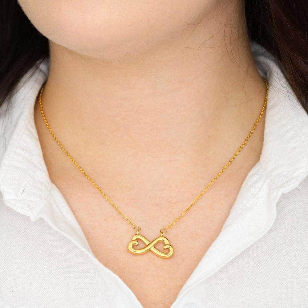 Infinity Hearts Necklace Wife Happy Diwali v4 Personalized Insert CardCustomly Gifts