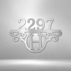 Initial Monogram Street Address Personalized Steel SignCustomly Gifts