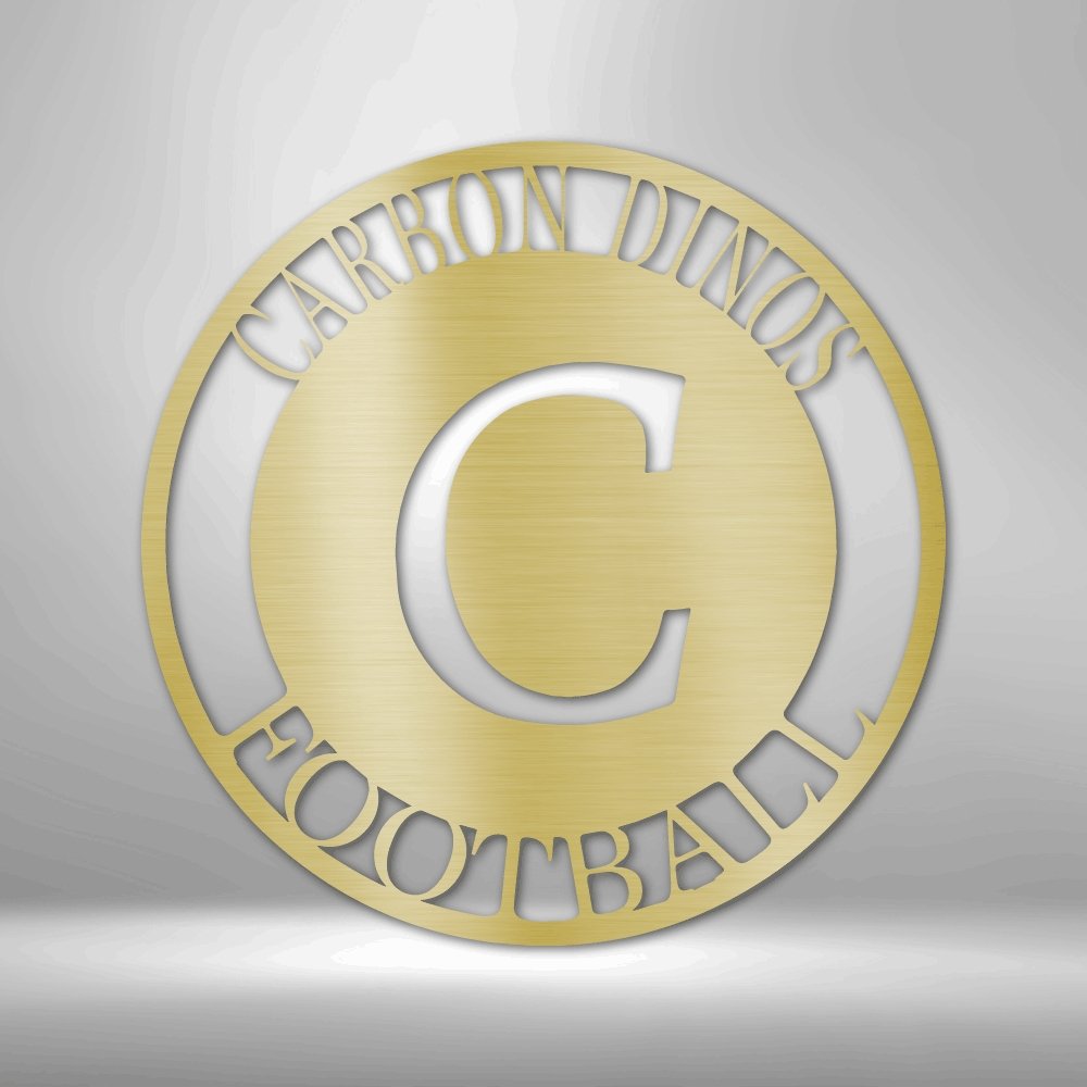 Initial Personalized Family Name Text Steel SignCustomly Gifts