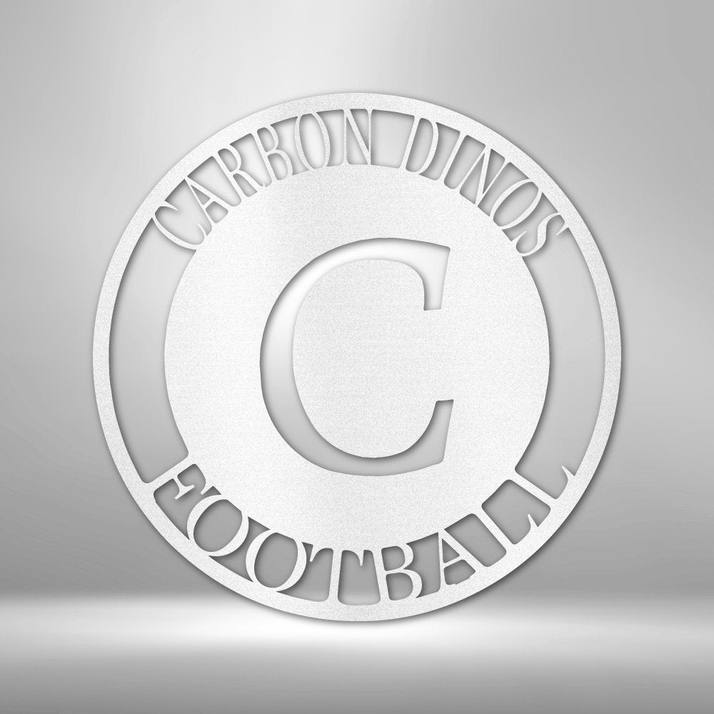 Initial Personalized Family Name Text Steel SignCustomly Gifts