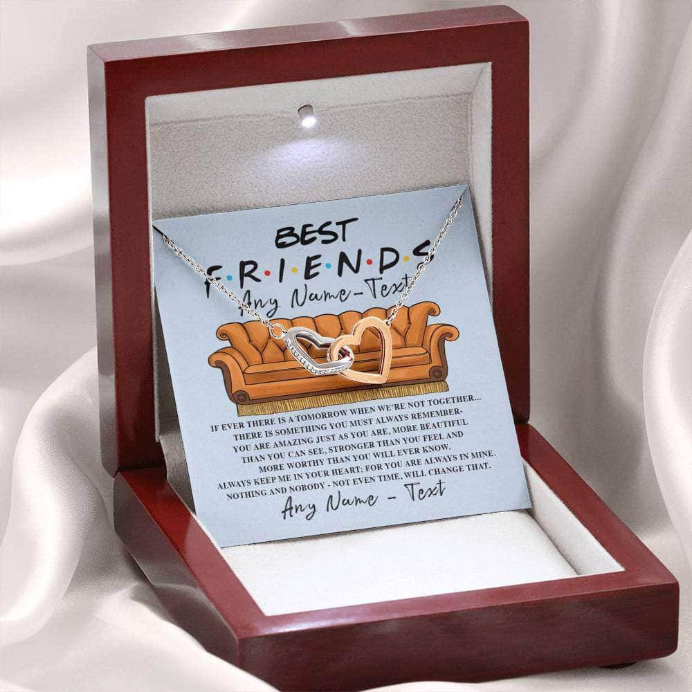 Interlocking Hearts Necklace Best Friends If Ever There Is a Tomorrow Personalized Insert CardCustomly Gifts