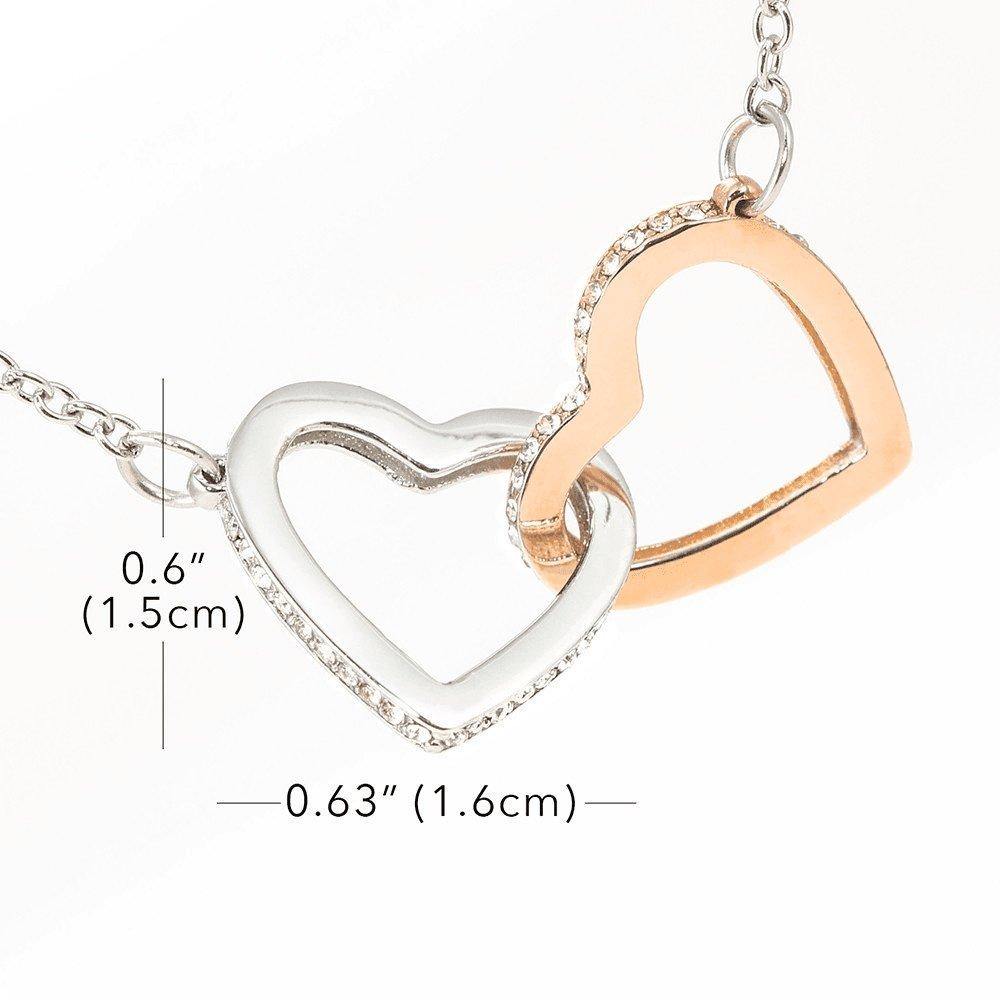 Interlocking Hearts Necklace If Ever There Is a Tomorrow Butterflies Personalized Insert CardCustomly Gifts