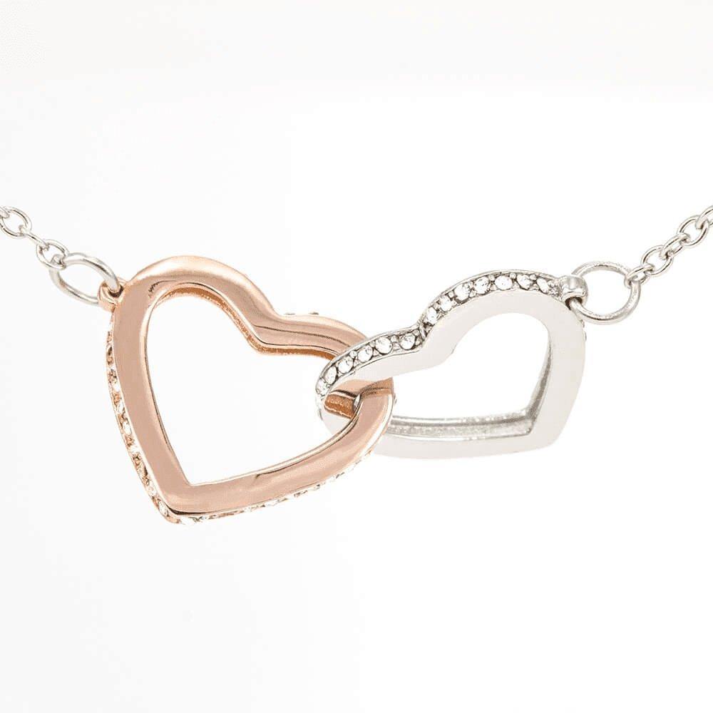 Interlocking Hearts Necklace If Ever There Is a Tomorrow Lion and Cub Personalized Insert CardCustomly Gifts