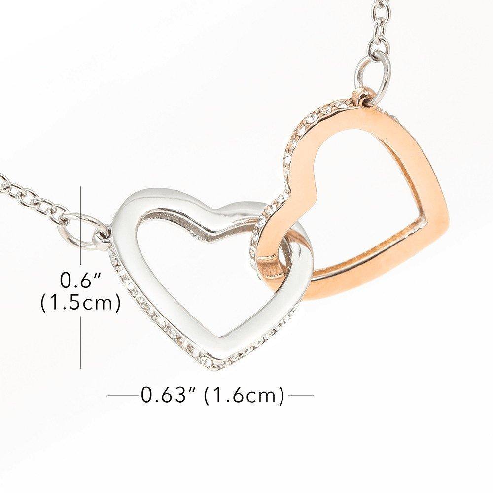 Interlocking Hearts Necklace With M-O-T-H-E-R Poem Personalized Insert CardCustomly Gifts