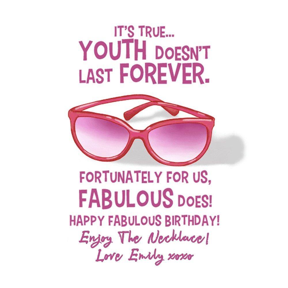 Interlocking Hearts Necklace Youth Fabulous v1 Birthday Personalized Insert CardCustomly Gifts