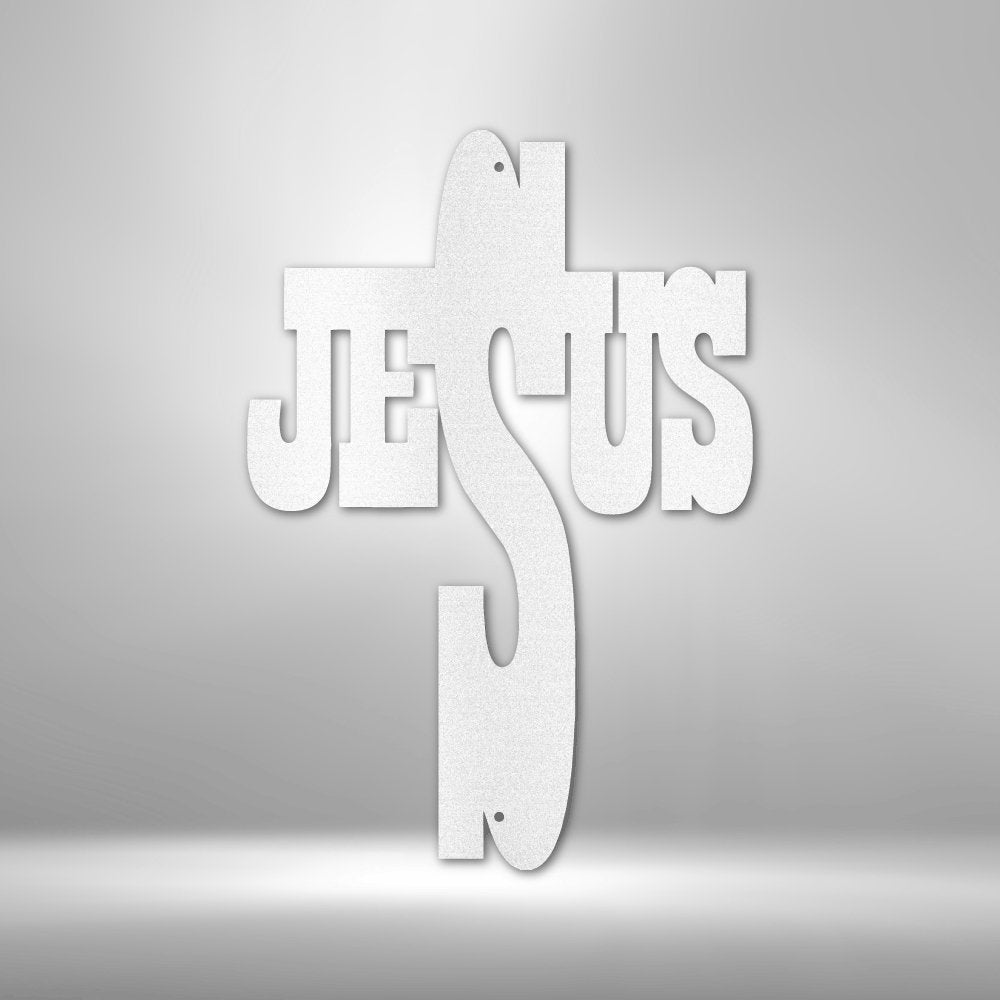 Jesus Cross - Steel SignCustomly Gifts