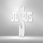 Jesus Cross - Steel SignCustomly Gifts