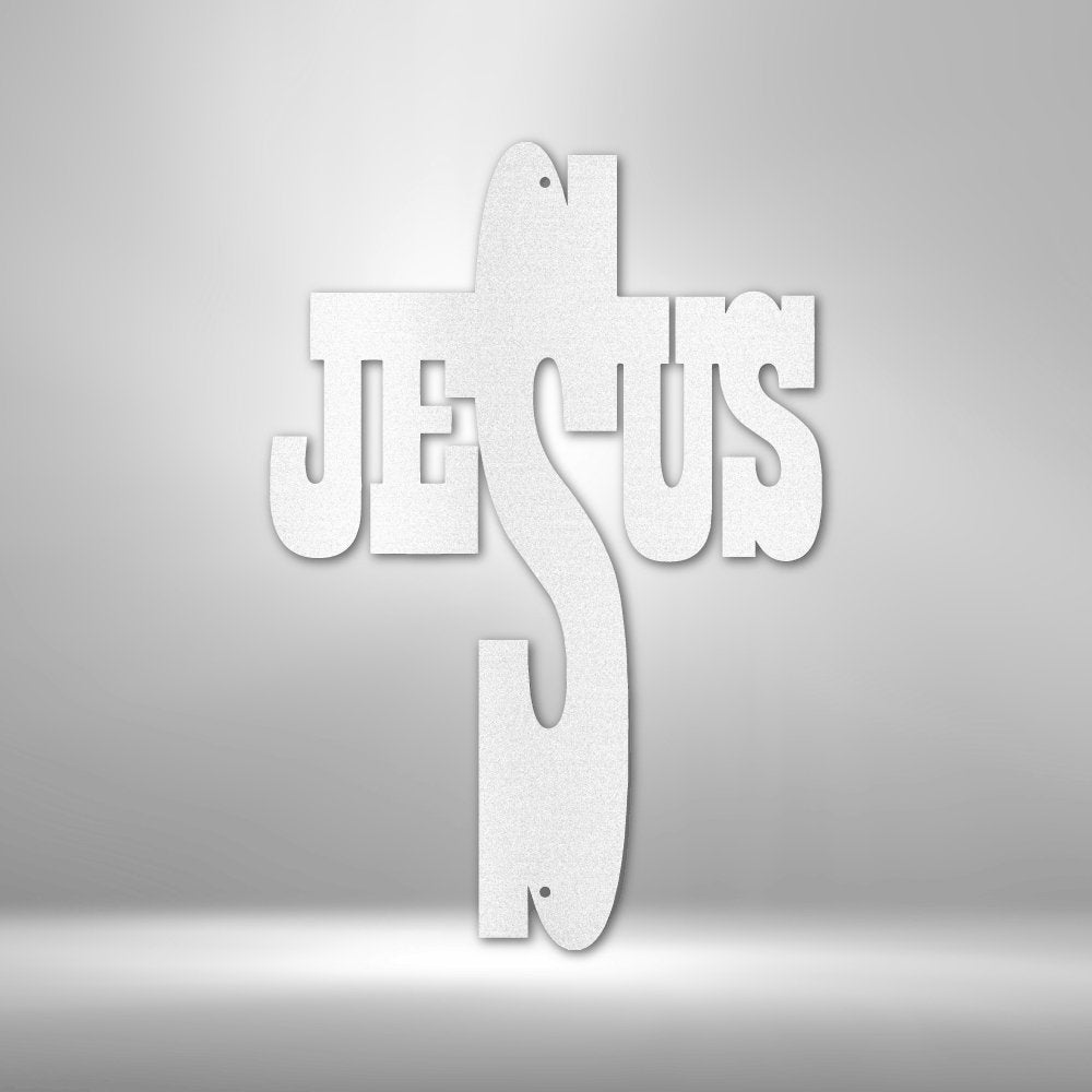 Jesus Cross - Steel SignCustomly Gifts