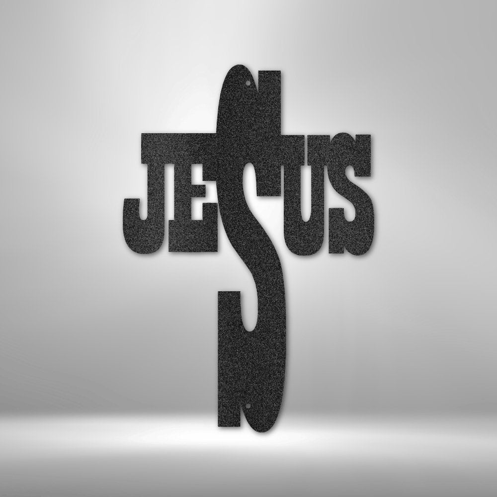 Jesus Cross - Steel SignCustomly Gifts