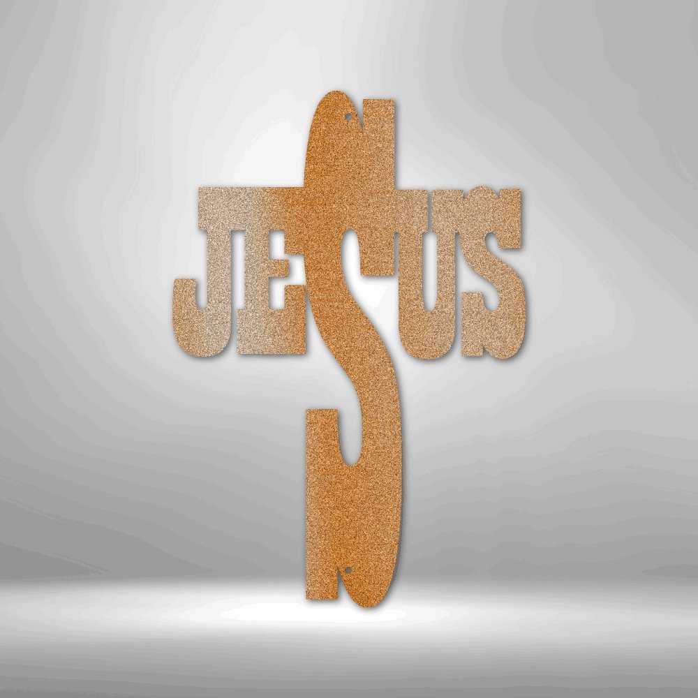 Jesus Cross - Steel SignCustomly Gifts