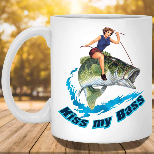 Buy LAMX I'm One Bad Bass Stepdad Coffee Mug, Fishing Lovers