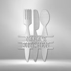 Kitchen Utensil Personalized Name Text Steel SignCustomly Gifts