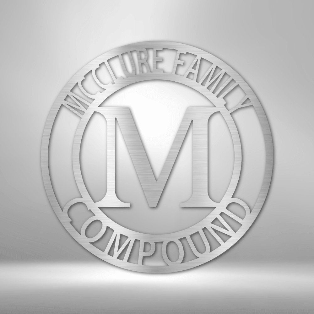 Letter Family Name Personalized Steel SignCustomly Gifts