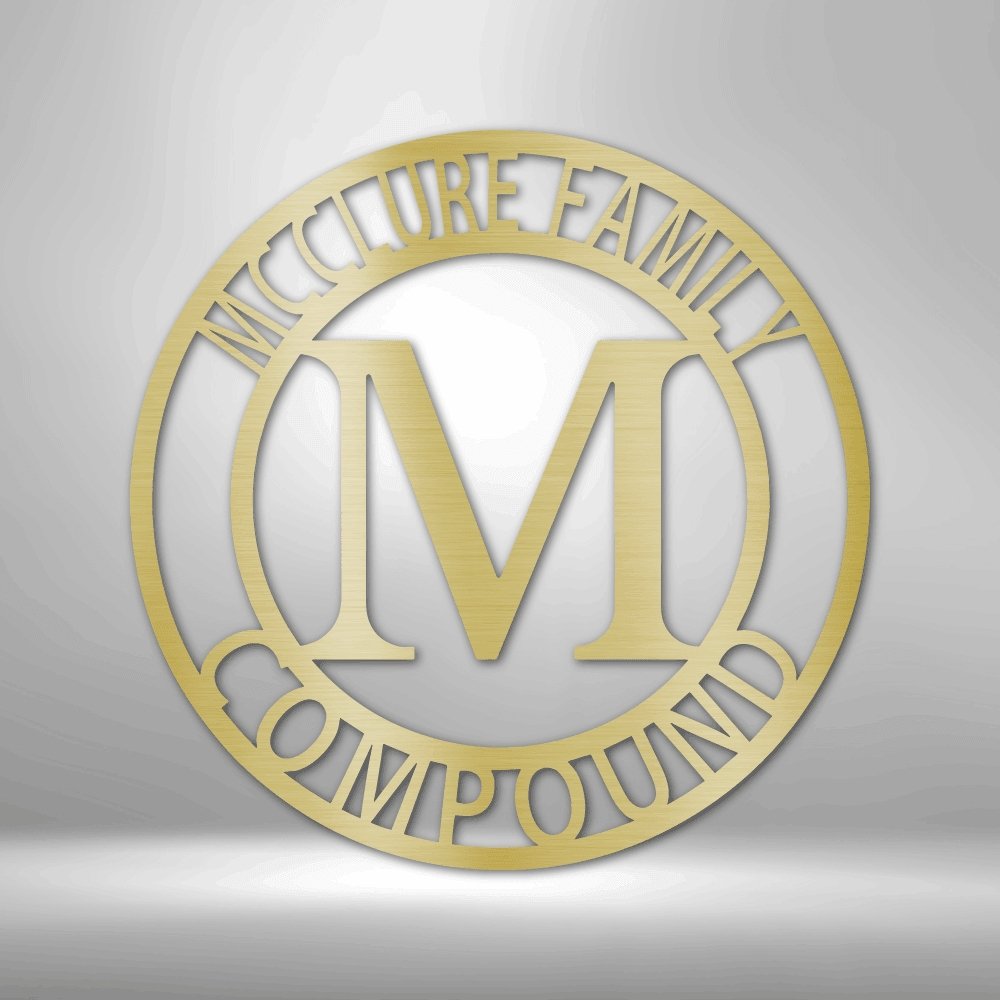 Letter Family Name Personalized Steel SignCustomly Gifts