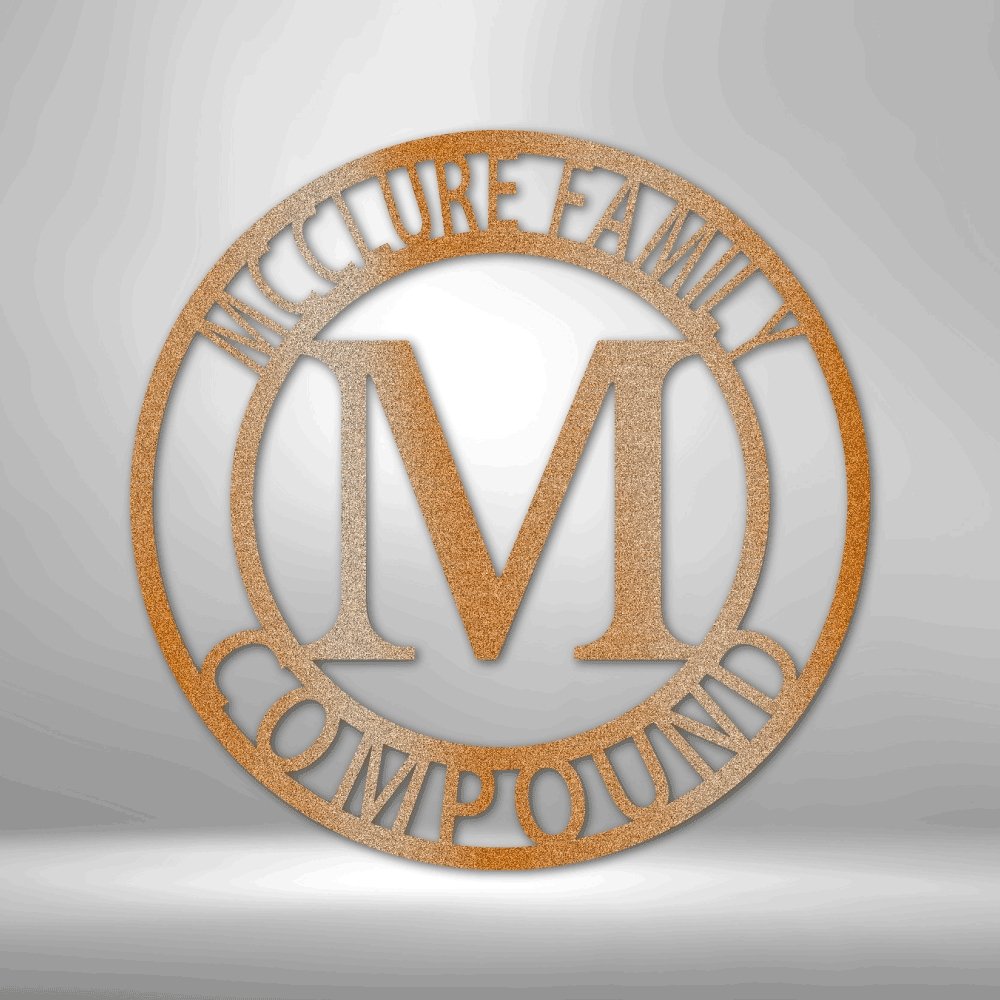 Letter Family Name Personalized Steel SignCustomly Gifts