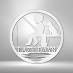 Little Fisher Personalized Text Steel SignCustomly Gifts