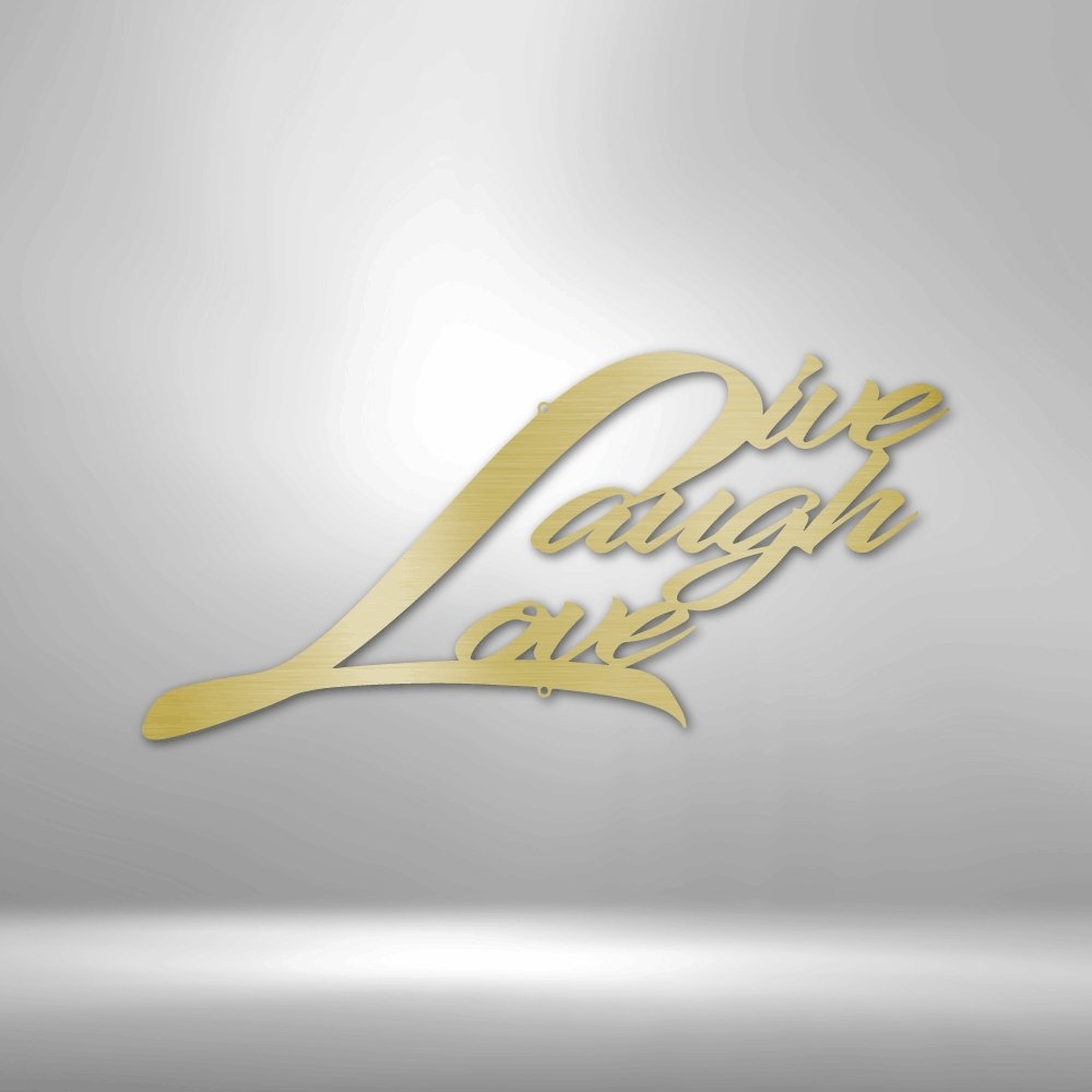 Live Laugh Love - Steel SignCustomly Gifts
